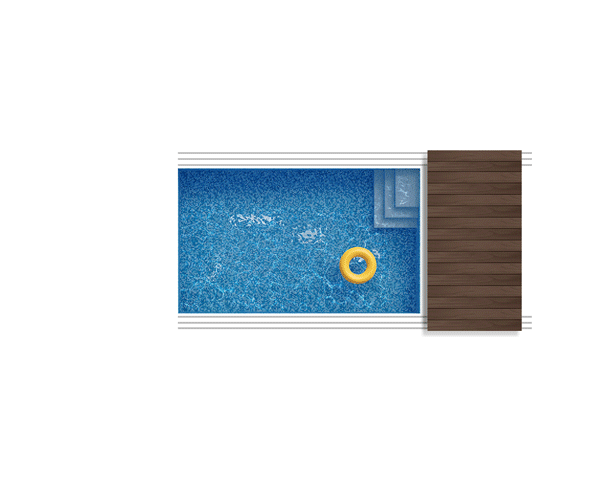 Schwimmbadüberdachung 3 Segmente verschieben sich ineinander