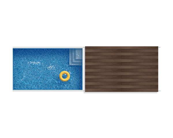 Schwimmbadüberdachung 1 Segment wird auf die kurze Seite verschoben