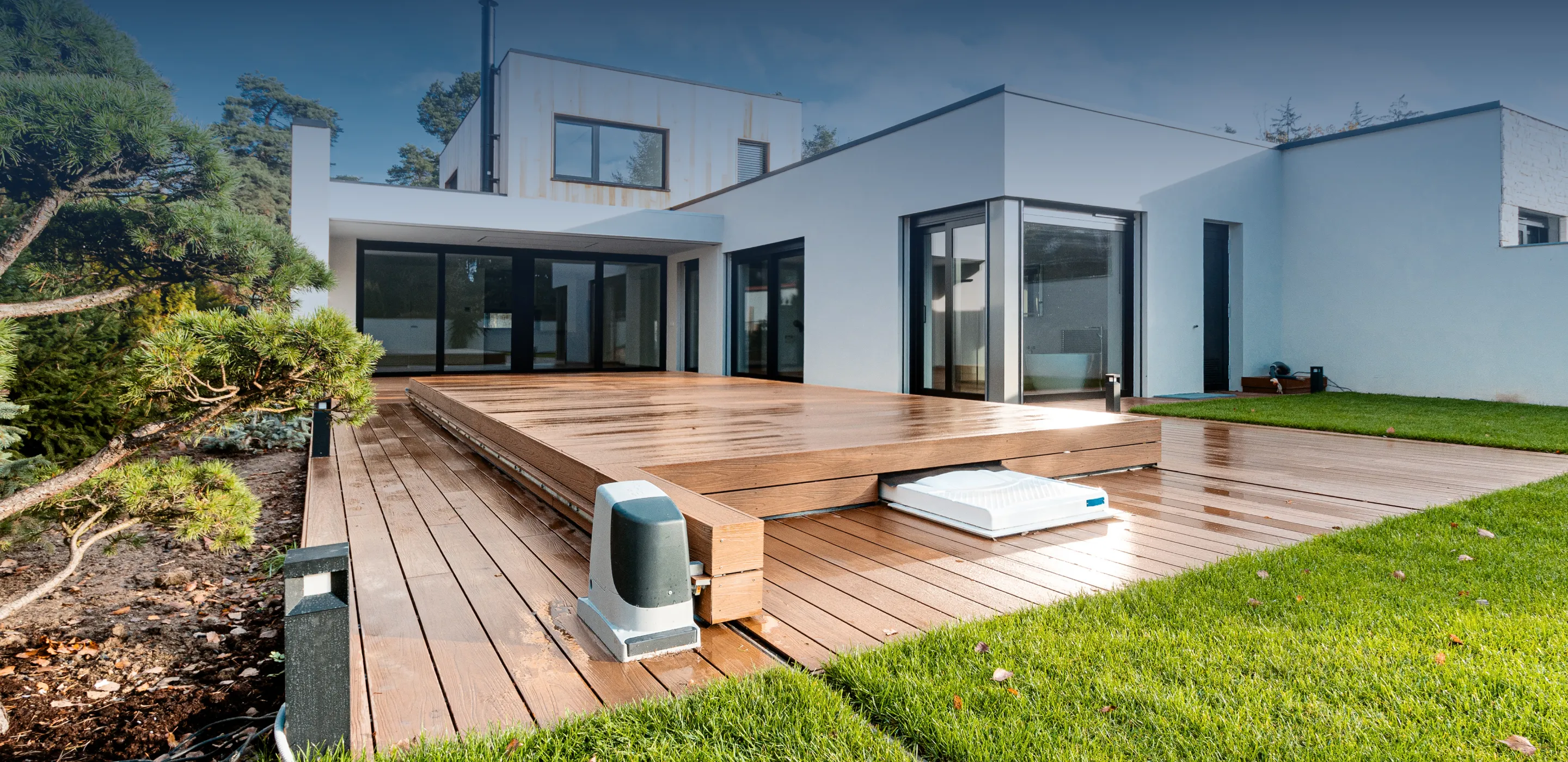 Schwimmbadüberdachungstechnik